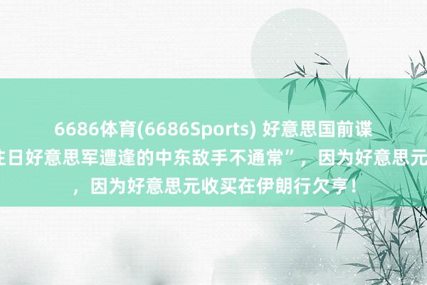 6686体育(6686Sports) 好意思国前谍报官员说“伊朗和往日好意思军遭逢的中东敌手不通常”，因为好意思元收买在伊朗行欠亨！