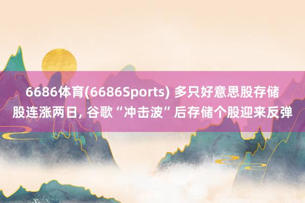 6686体育(6686Sports) 多只好意思股存储股连涨两日, 谷歌“冲击波”后存储个股迎来反弹