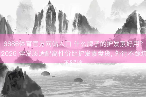 6686体育官方网站入口 什么牌子的护发素好用? 2026 全发质适配高性价比护发素盘货， 外行不踩坑