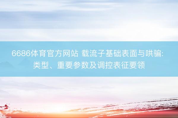 6686体育官方网站 载流子基础表面与哄骗: 类型、重要参数及调控表征要领