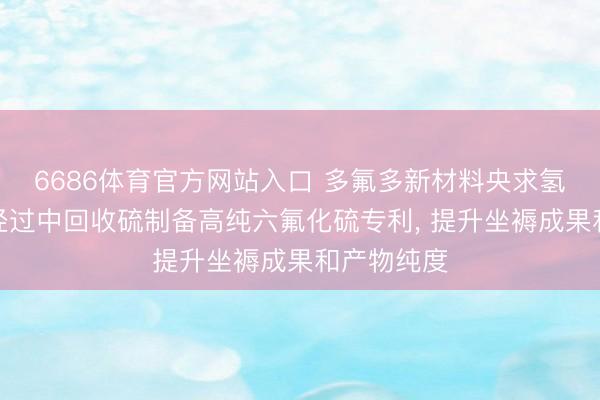 6686体育官方网站入口 多氟多新材料央求氢氟酸制备经过中回收硫制备高纯六氟化硫专利， 提升坐褥成果和产物纯度