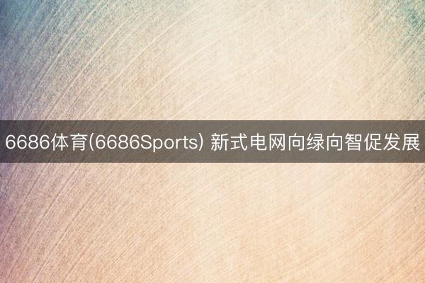 6686体育(6686Sports) 新式电网向绿向智促发展